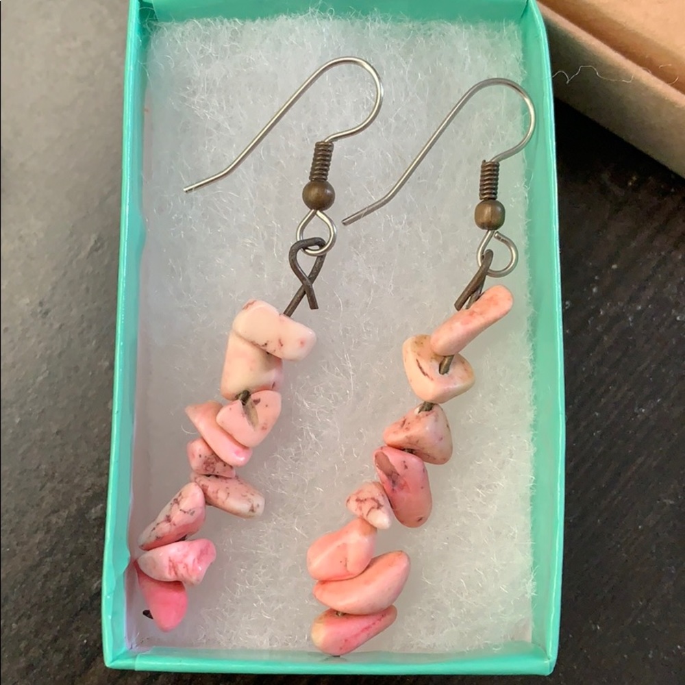 Ombré Pink Stone Earrings